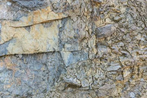Stone cliff texture. Stock Photos