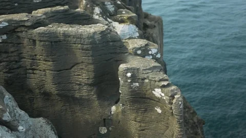 Stone cliffs on the coast Stock Footage 169415608