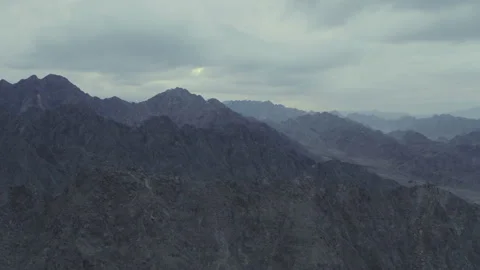Stone cliffs in Emirates. Aerial top view 4K Stock Footage 90062255