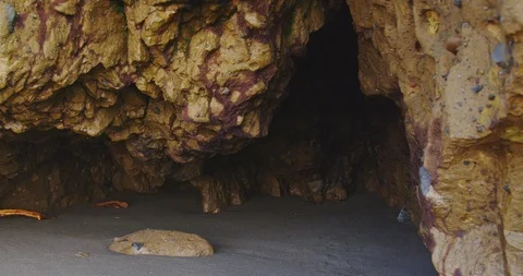 Stone cliffs. Tropical beach coastline pacific ocean. Costa Rica. Stock Footage 87042337