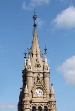 Stone Clock Tower. Stock Photos