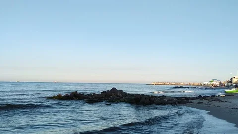 Stone Coast of the Black Sea, sea landscape Video stock 112753853