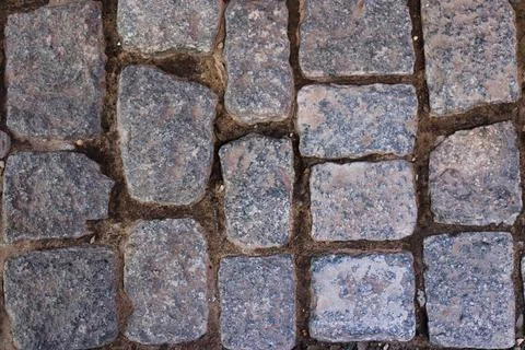 Stone cobblestone on a path Foto stock