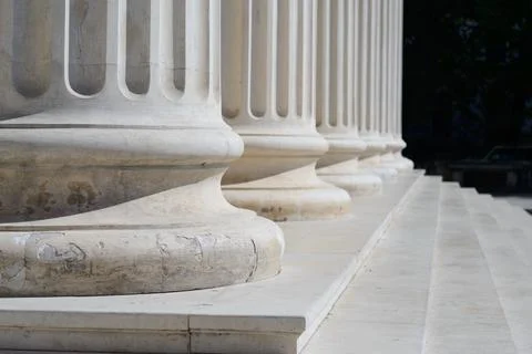 Stone Columns and Steps in Classical Architecture Stock Photos