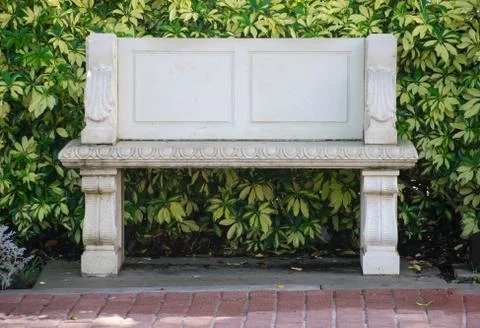 Stone columns in garden Stock Photos