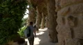 The stone columns of Park Guell, Barcelona 4k or 4k+ Resolution