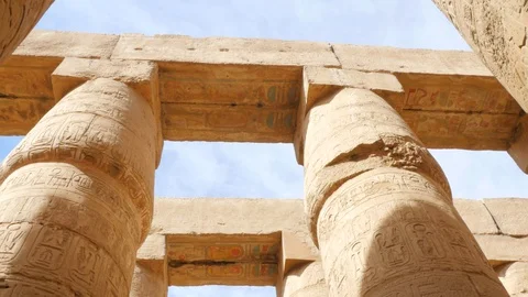 Stone Columns With Pylon Stock Footage 129233282