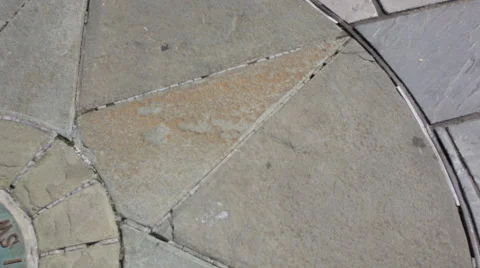 Stone Compass In Ground Stock Footage 60105856