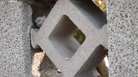 Stone concrete diamond square in fence villa beachside sicily italy pan Stock-Footage 252152346