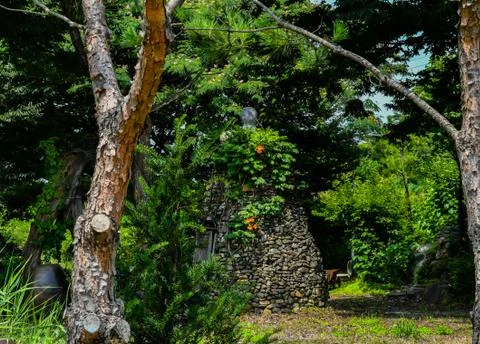 Stone cone shaped structure Stock Photos