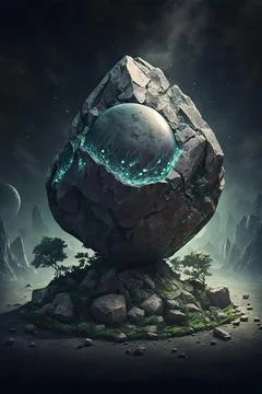 Stone of controlling earth elementals Stock Illustration