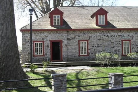 Stone cottage with dormers Foto stock