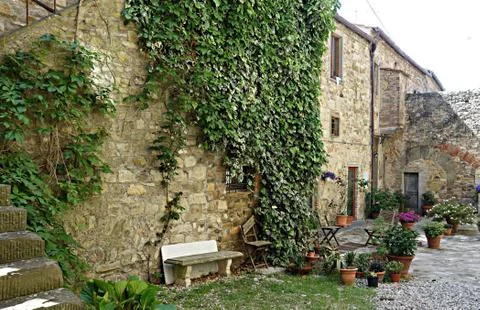 Stone courtyard Stock Photos