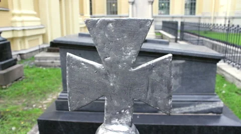 The Stone Cross and The Graves Stock-Footage 67705237