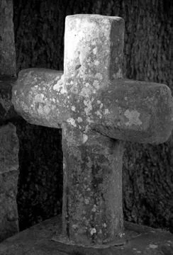 Stone cross Stock Photos