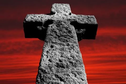 Stone cross Stock Photos