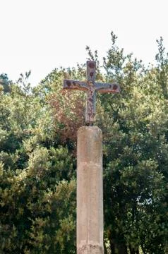 Stone cross Stock Photos
