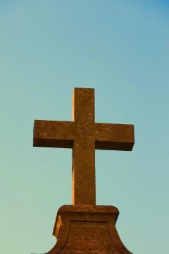 Stone cross Stock Photos