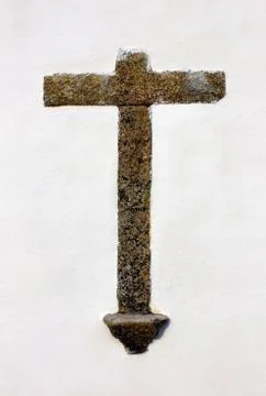 Stone cross Foto stock