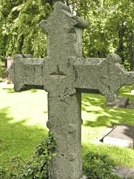 Stone cross Stock Photos