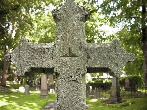 Stone cross Stock Photos