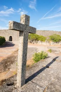 Stone cross Fotos de archivo