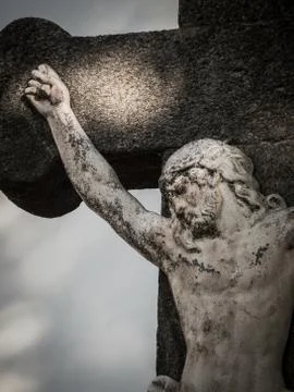 The stone cross Stock Photos