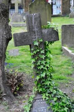 Stone cross Foto stock