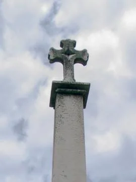 Stone Cross Statue Stock Photos