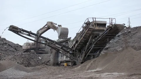 Stone crusher. Career technology Stock Footage 99884005