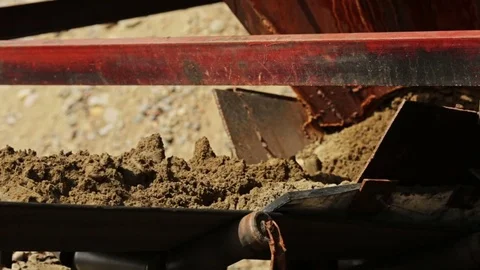 Stone crusher machine processing plant for crushed stone, sand and gravel Stock Footage 70353244