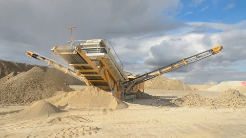 Stone crusher at the quarry Stock Footage 74204290