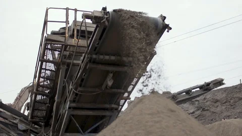 Stone crusher.Career technology Stock Footage 99884013