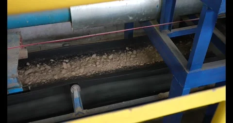 Stone crushing machine at open pit mining 動画素材 333980727