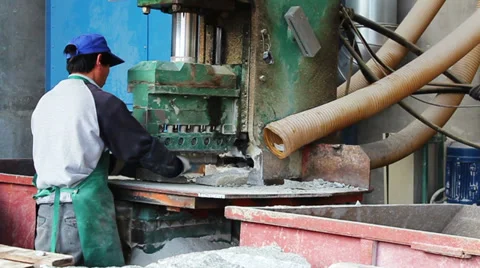 Stone cutting II Stock Footage 39306004