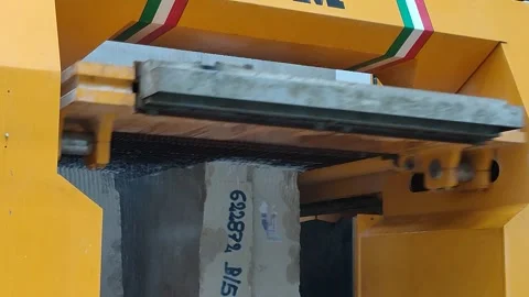 Stone cutting machine close-up Stock Footage 157754974