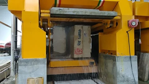 Stone cutting machine general plan Stock Footage 157755056