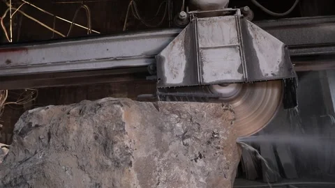 Stone cutting process 30 Stock Footage 319504333
