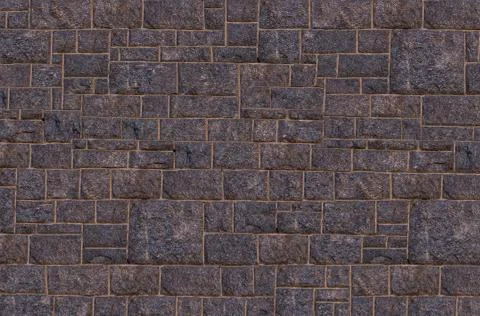 Stone dark marble with rectangular blocks tiles geometric pattern cement line Stock Photos