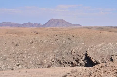 Stone Desert panorama Background in Namibia Africa Stock Photos