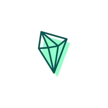 Stone, diamond, gem logo template, icon isolated elements Illustrazione stock