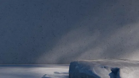 Stone display podium product empty stage presentation platform minimal Stock Footage 295089565