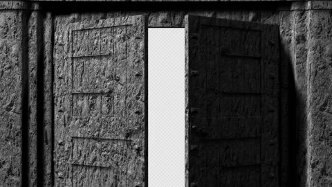 The stone door or gate opens, and I step inside 스톡 동영상 340250902