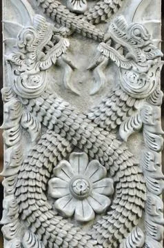 Stone dragon pole Stock Photos