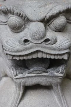 Stone Dragon Statuette Stock Photos