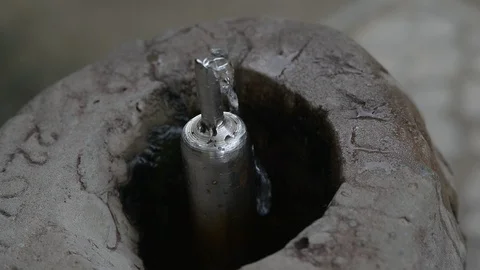 Stone drinking fountain Stock Footage 98105327