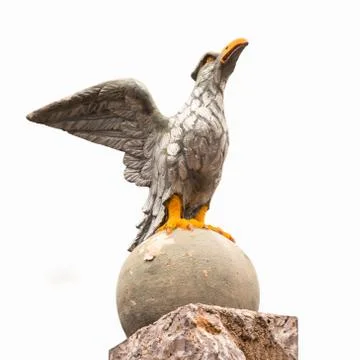 Stone eagle statue symbol of power Stock Photos