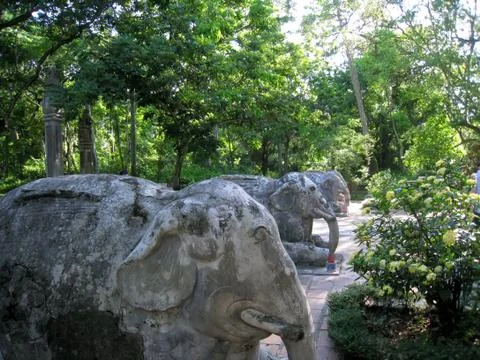 Stone elephant Stock Photos