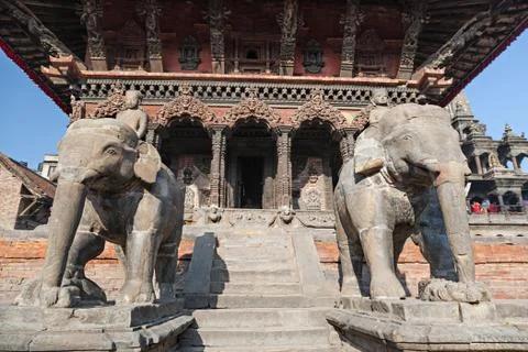 Stone elephant statue Stock Photos