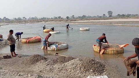 Stone Extraction and stone crushing plant in Bangladesh Stock Footage 299935016